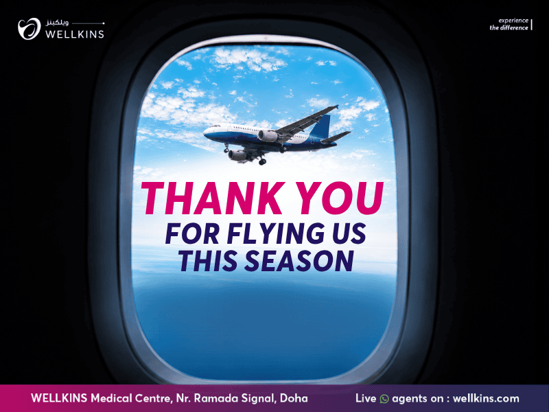 Vitamin D test for airline workers and crew in Qatar at Wellkins Medical Centre