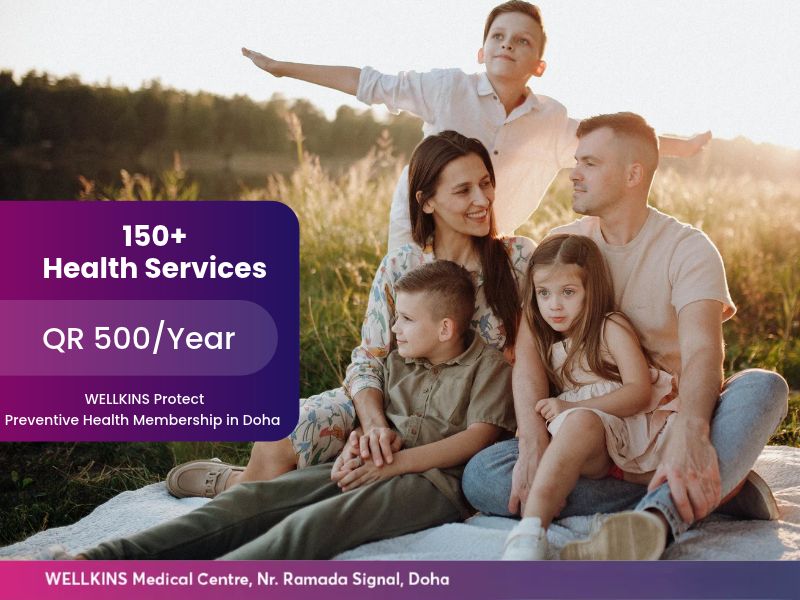 Wellkins Protect - 150+ Health Services for QR 500 a Year in Qatar
